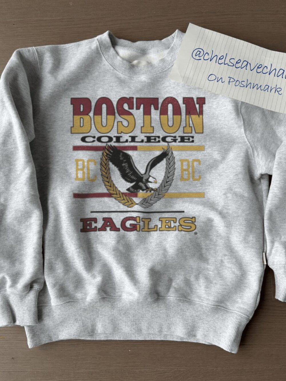 Vintage Boston College Eagles Split Letter Sweatshirt, Retro Boston Eagles Shirt